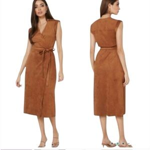 Banana Republc NWT Faux Suede Wrap Dress Size 4